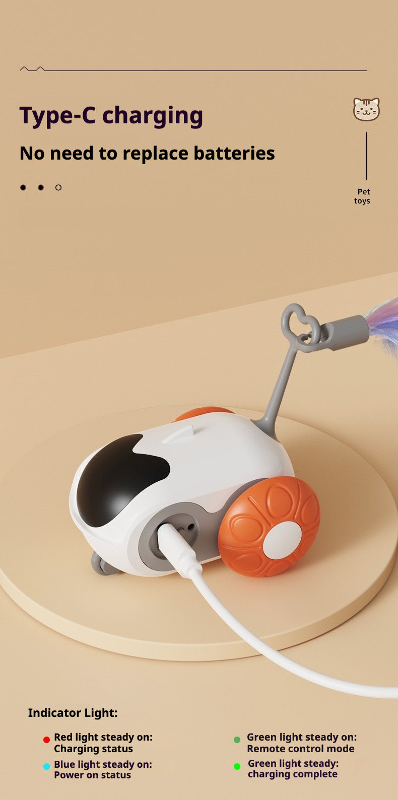 Interactive Cat Toy Car